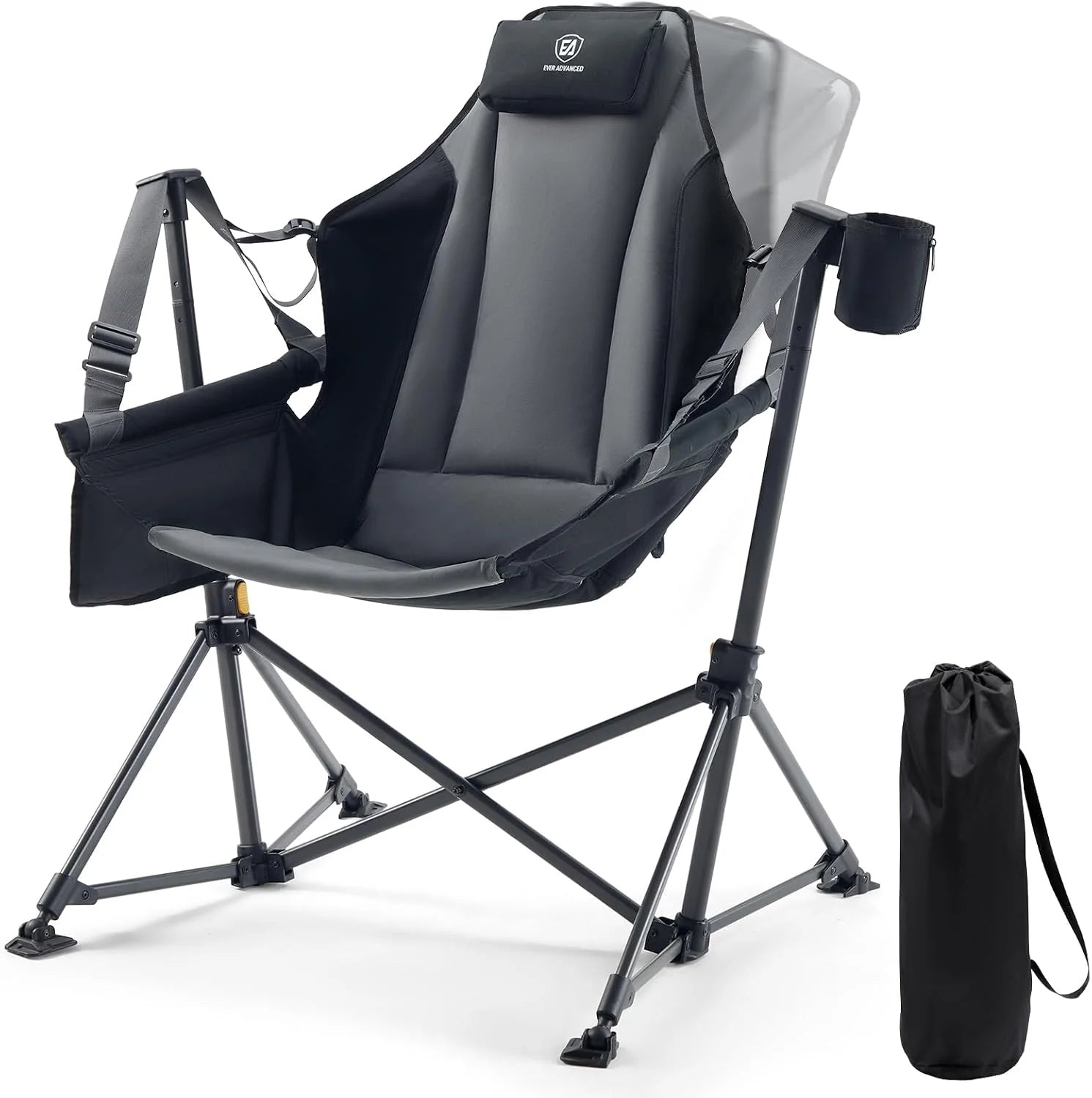 Lumi Discount ADVANCED Padded Oversized Hammock Camping Chair, Compact Heavy Duty Swing Chair with Multi-Storage Pockets - Image 3