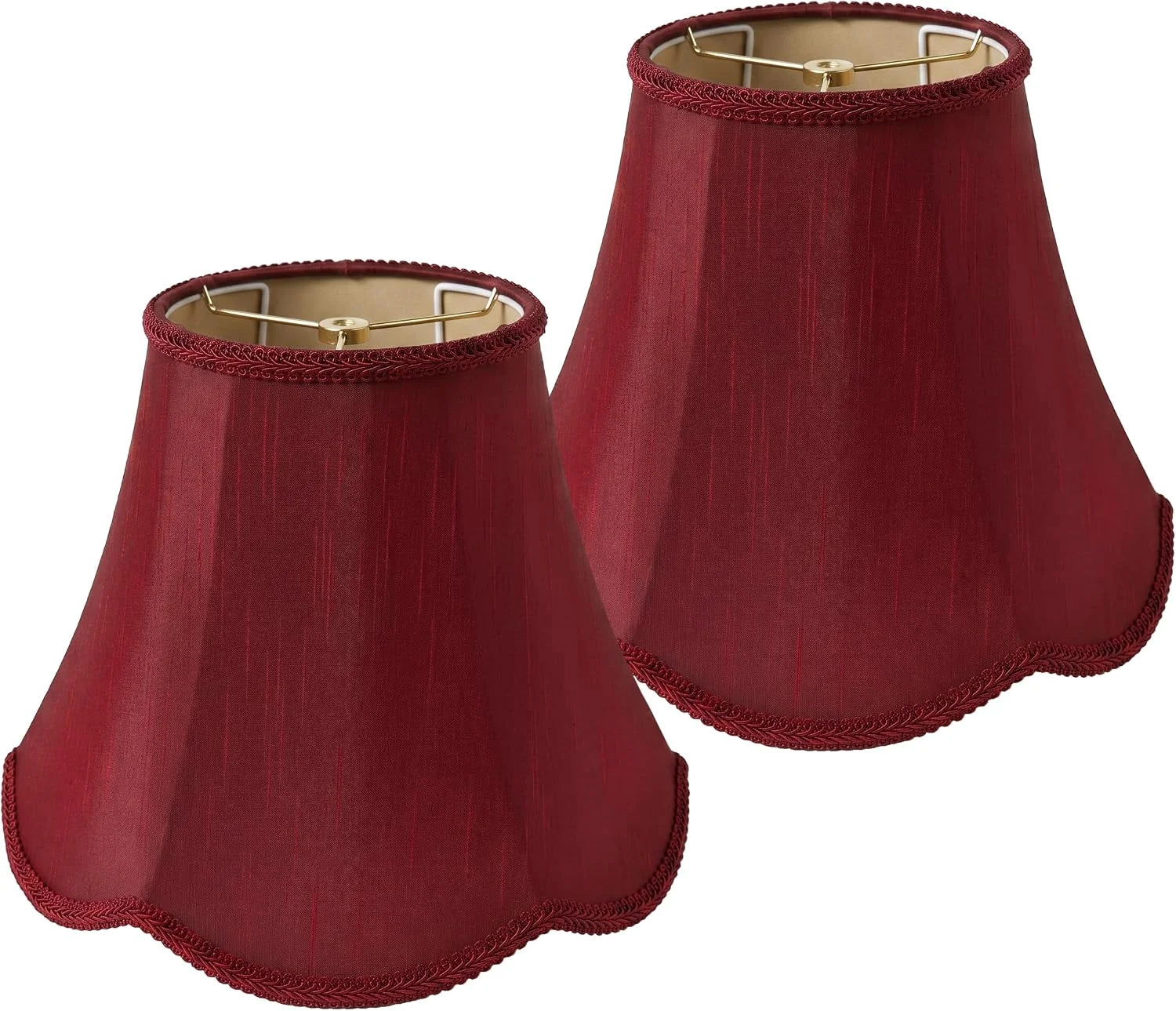 Lumi Discount Beige Scalloped Lamp Shades Set of 2 - Image 3