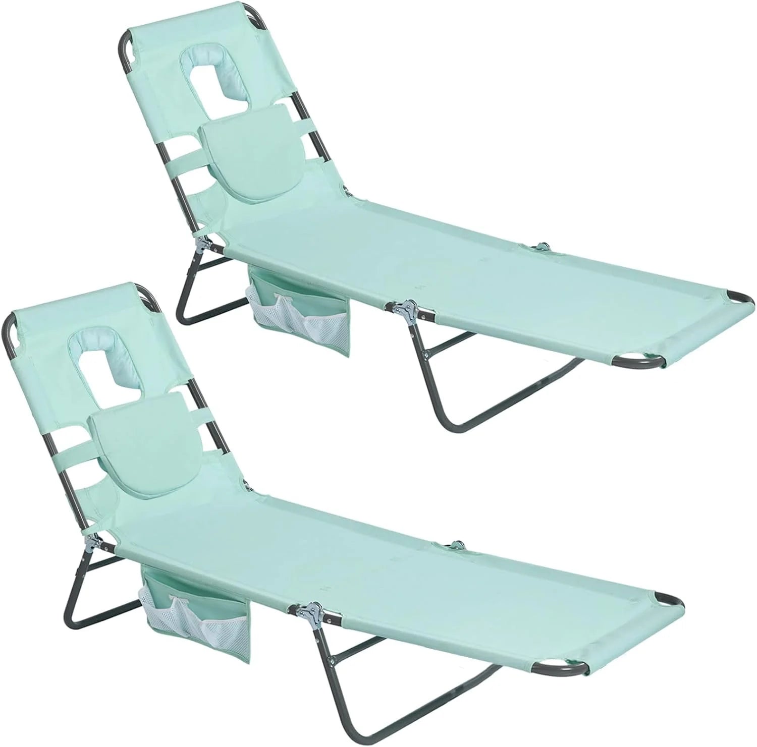 Lumi Discount Lay Flat Tanning Chair, Face Down Lounger, 5-Position Reclining, Heavy-Duty 300 lb Capacity - Image 4