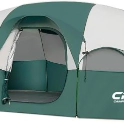 Lumi Discount CAMPROS CP Tent 8 Person Camping Tents, Weather Resistant Family Tent, 5 Large Mesh Windows