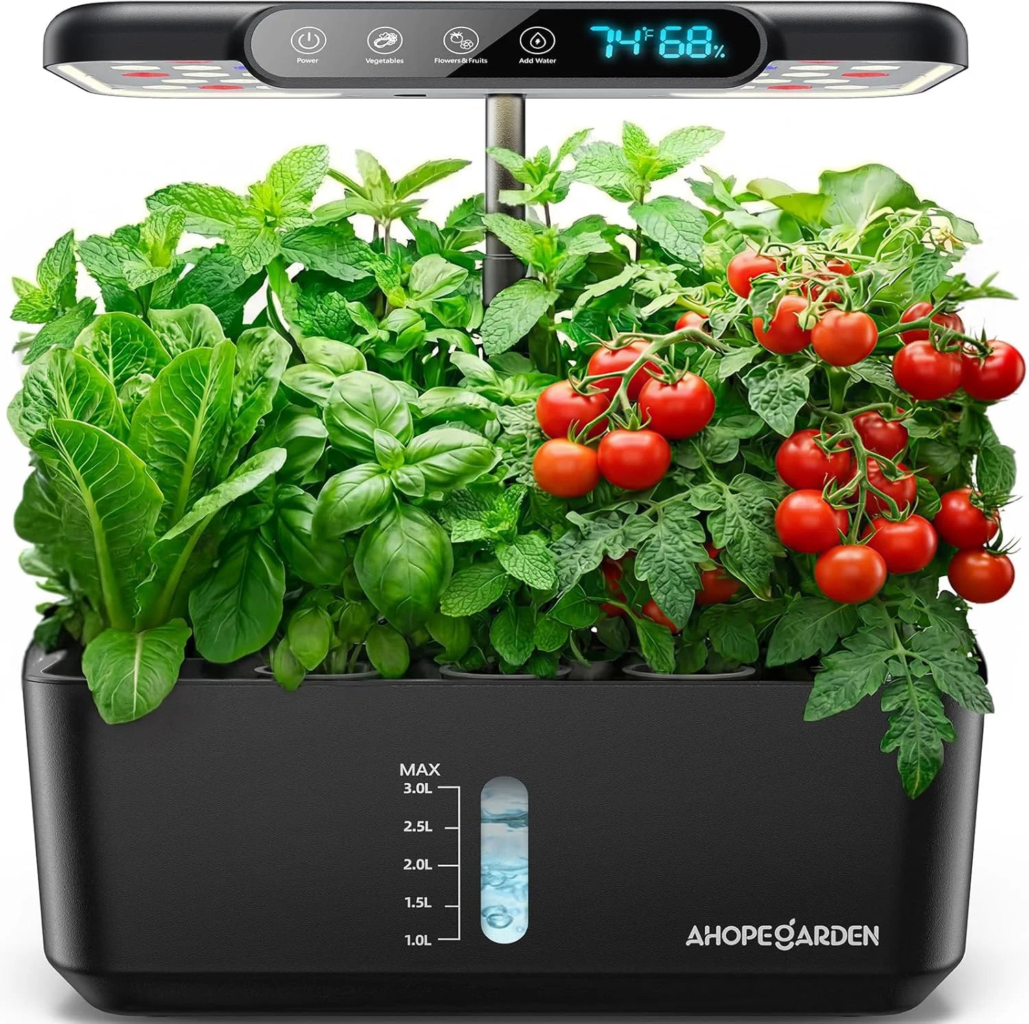 Lumi Discount Hydroponics Growing System Herb Garden: 10 Pods Indoor Garden Kit with LED Grow Light and Smart Temp