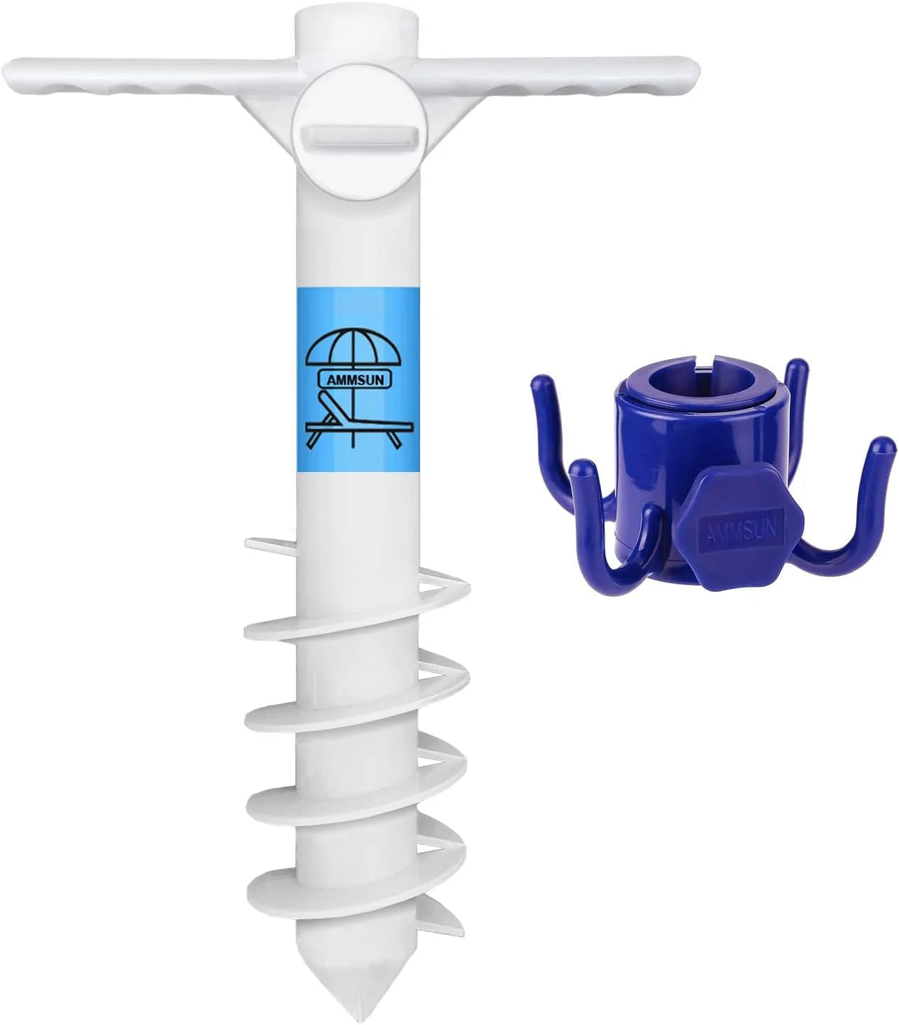 Discount AMMSUN Beach Umbrella Sand Anchor Heavy Duty Outdoor Umbrellas Auger Base - Image 3