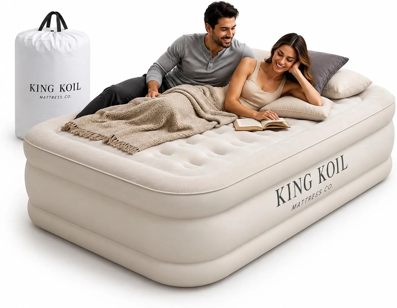 Discount King Koil 20 Queen Air Mattress with Built-in High-Speed Pump, CNN Underscored Top Pick, Inflates in 2 Minutes - Image 5