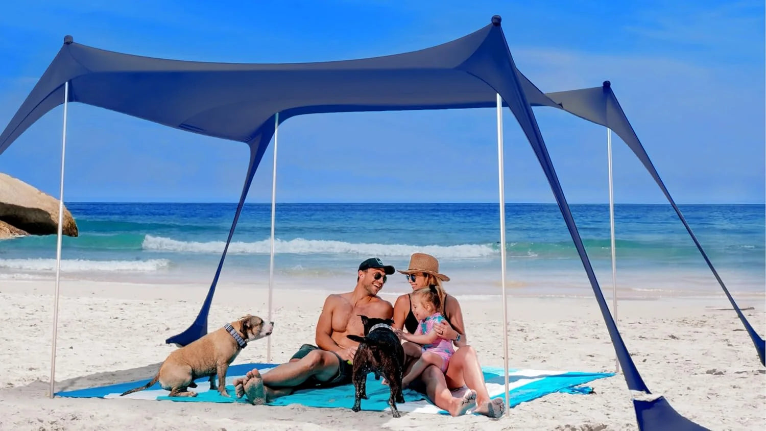Discount Ninja Beach Tent Sun Shelter UPF50+, Easy Pop Up Beach Canopy - Image 12