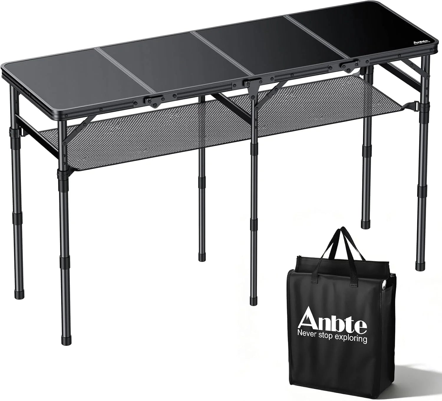 Lumi Discount Folding Camping Table, 24X 16 Adjustable Height Small Folding Table - Image 3