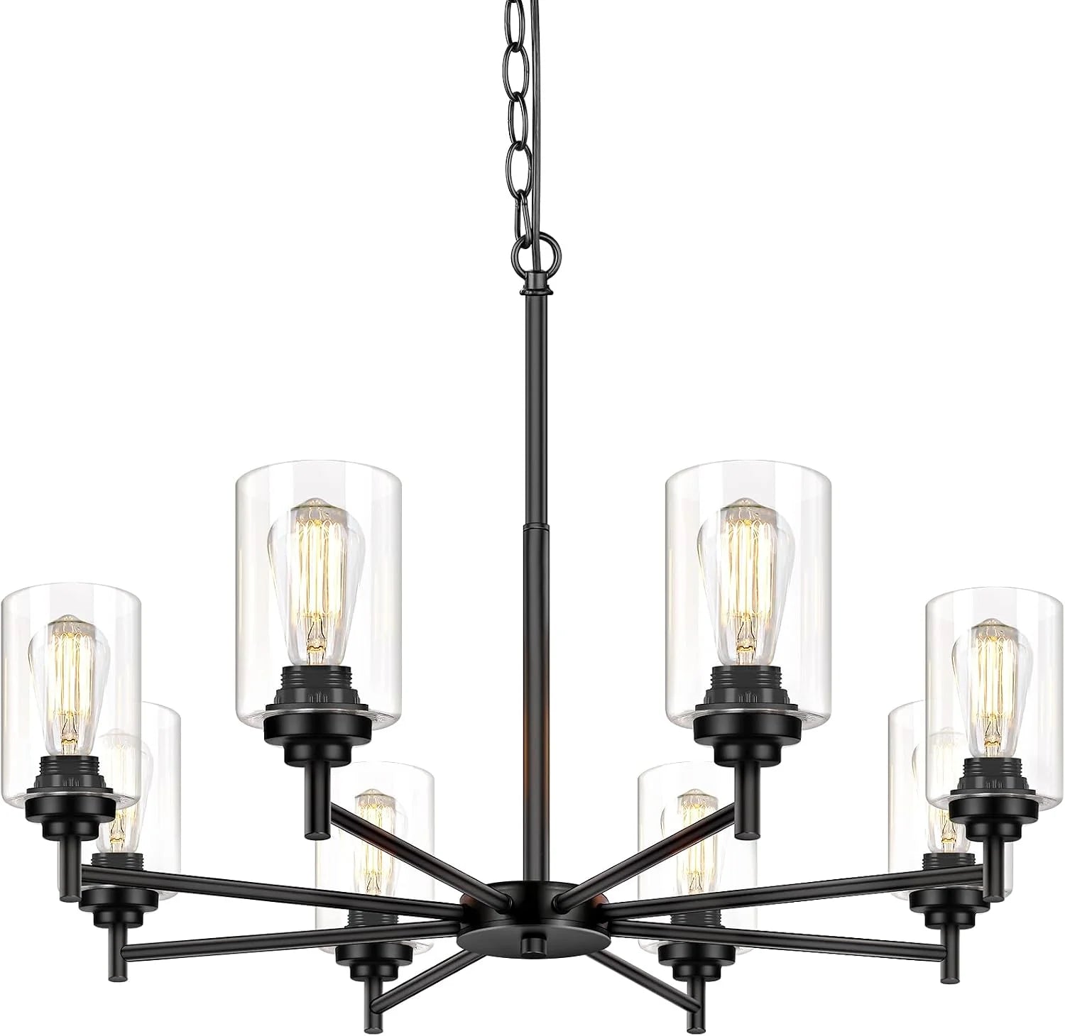 Discount 33.5” Dia 8-Light Chandelier for Dining Room Kitchen Island - Image 10