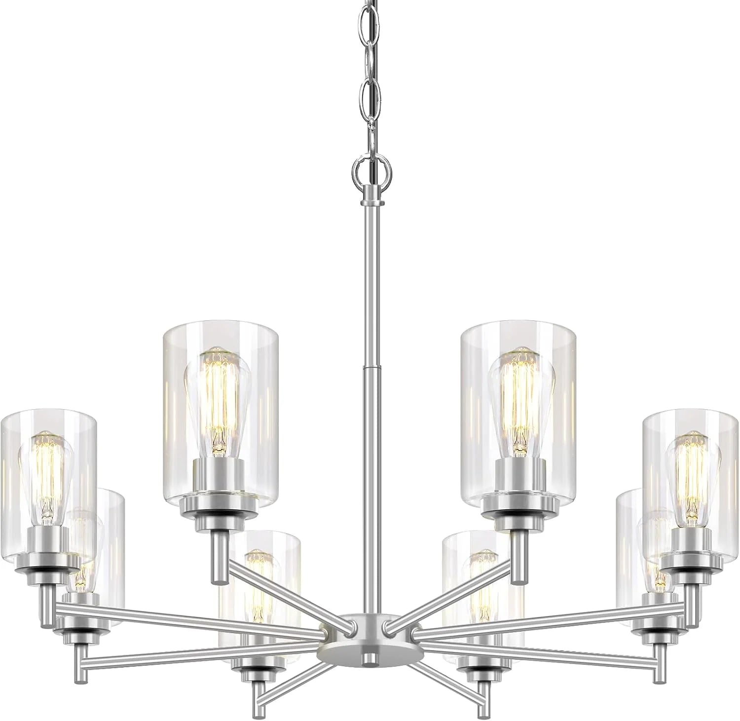 Discount 33.5” Dia 8-Light Chandelier for Dining Room Kitchen Island - Image 2