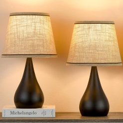Alternative view of Discount 18.1” Small Modern Touch Lamps for Nightstand Set of 2 with 3 Way Dimmable, Bulb Included