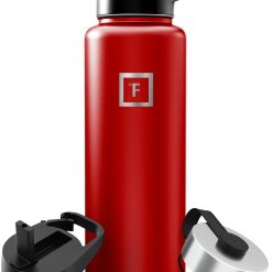 Lumi Discount FLASK 40 oz Wide Mouth Water Bottle with Straw