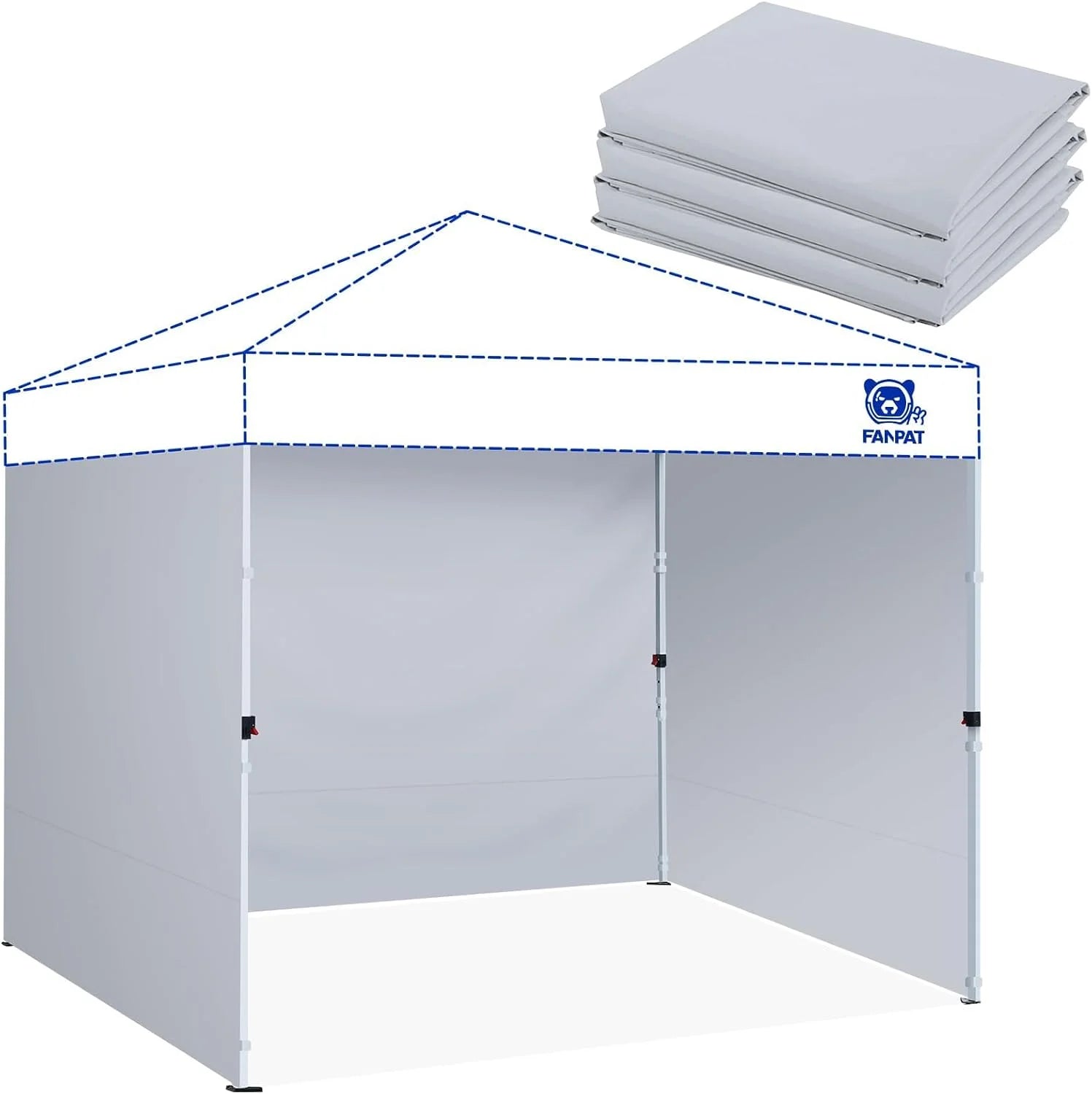 Discount 10×10 Canopy Sidewalls for Canopy Frame, White (3Pcs Sidewalls Only)