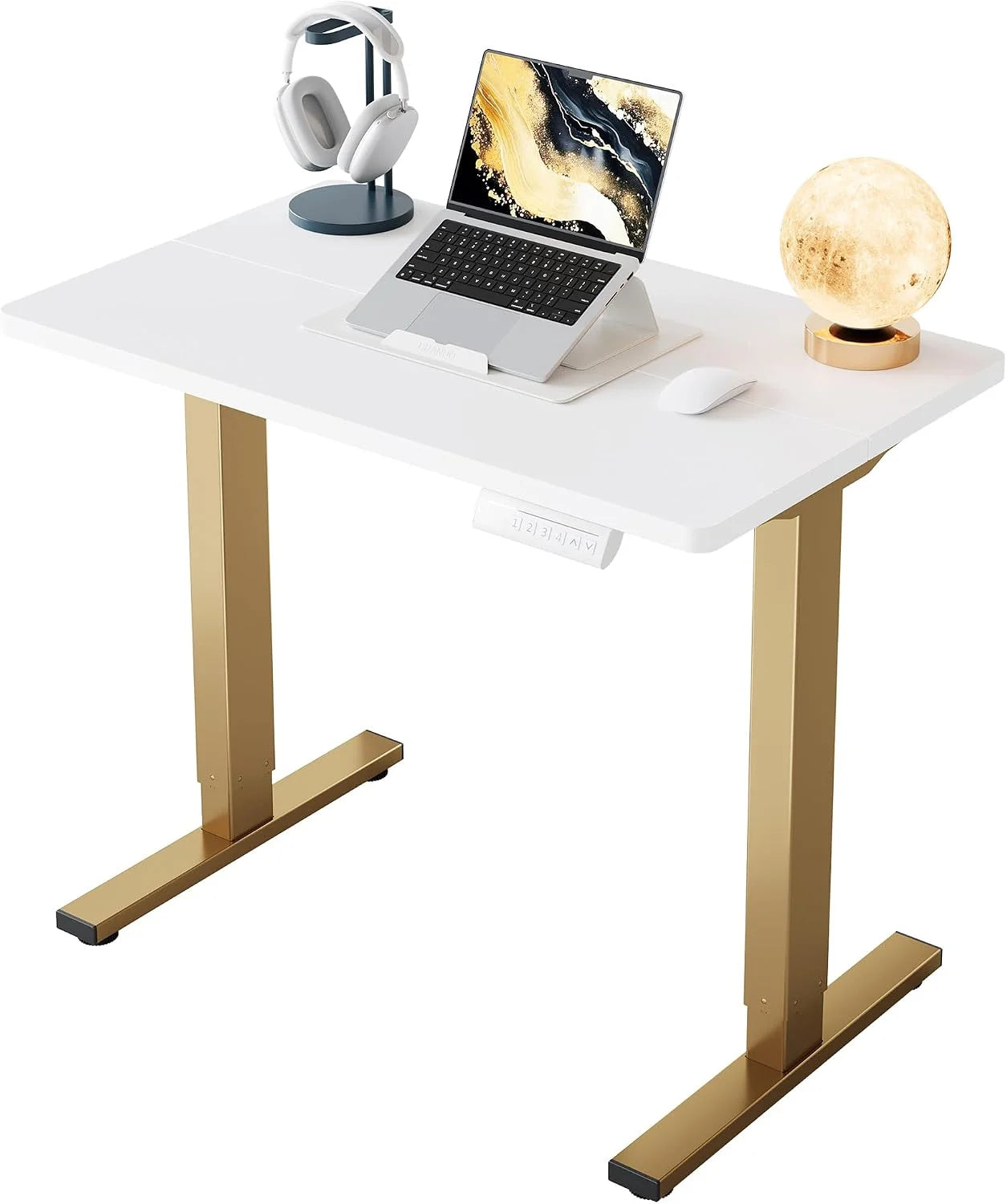 Lumi Discount HUANUO 32 Small Electric Standing Desk Adjustable Height, 4 Memory Height Settings - Image 18
