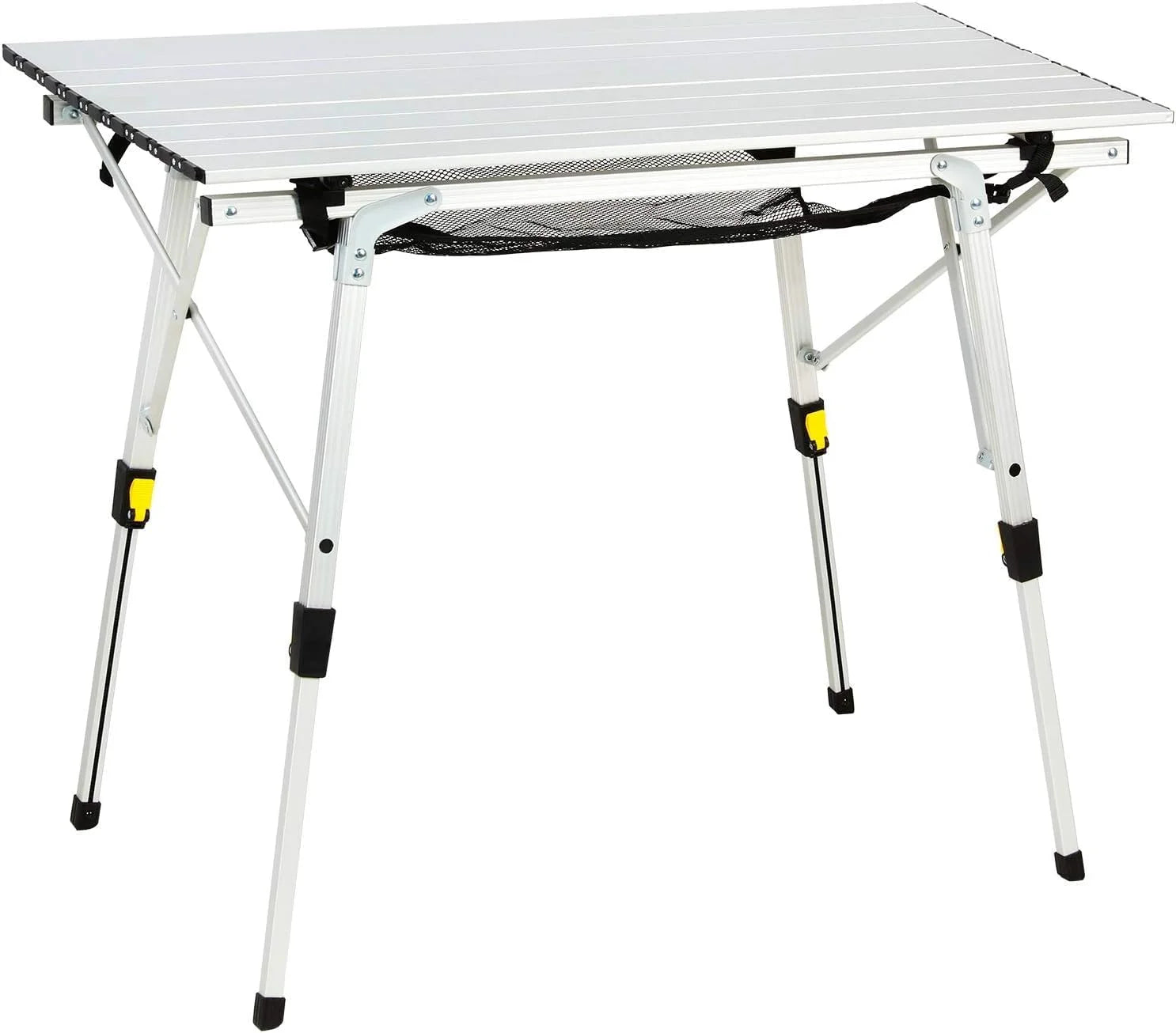 Lumi Discount Outdoor Folding Portable Picnic Camping Table with Adjustable Height Aluminum Roll Up Table Top Mesh Layer - Image 3