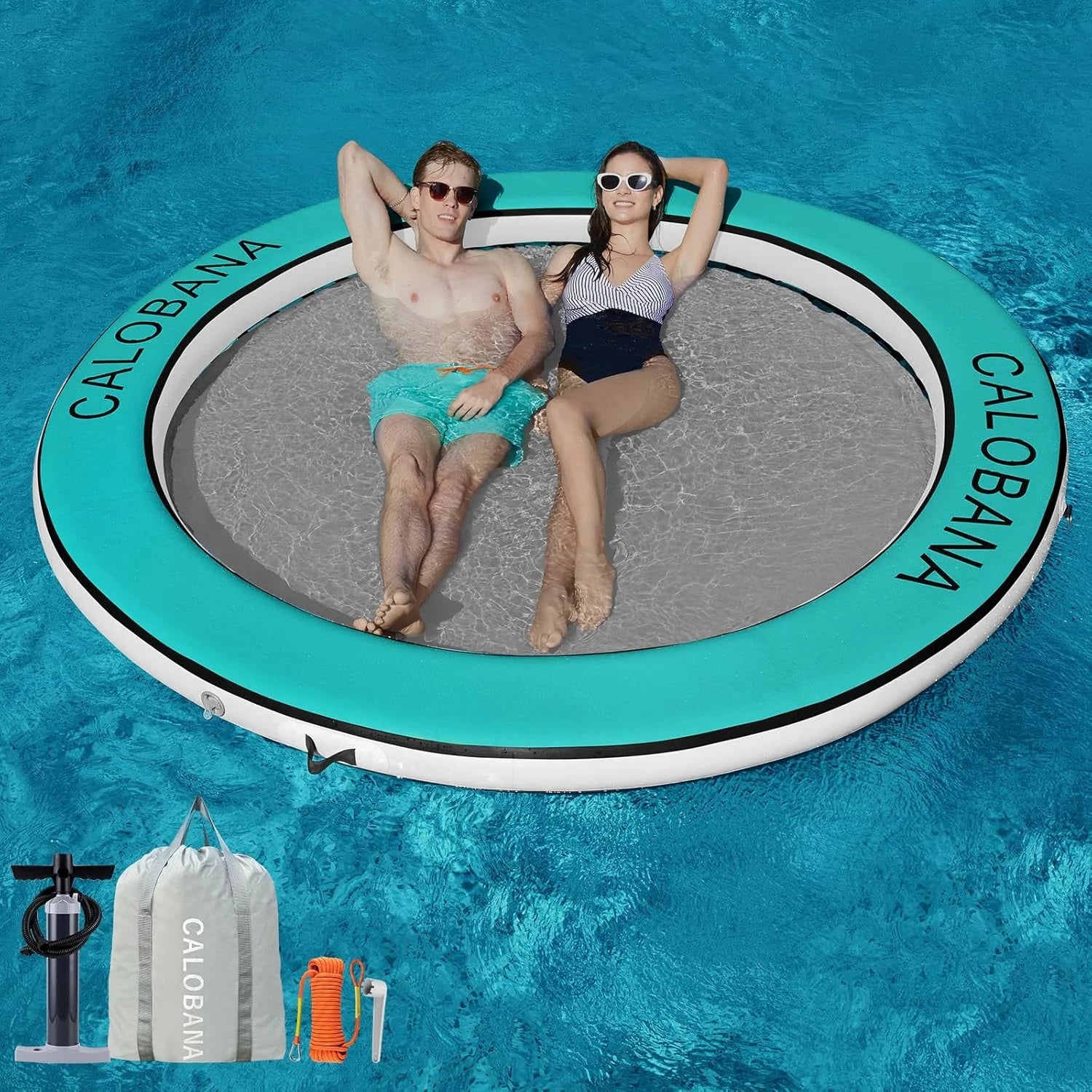 Lumi Discount Inflatable Water Hammock for Adults Lake Party Multi Person - Image 12
