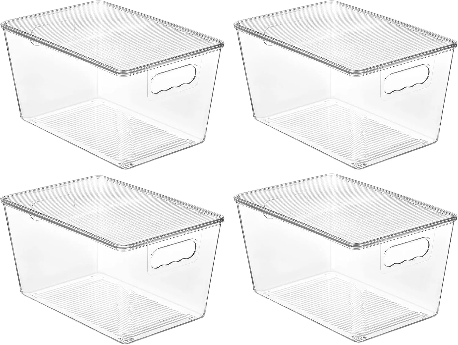 Discount Clear Stackable Storage Bins with Lids and Handles, Large, BPA-free Plastic, Organize Vertically - Image 4