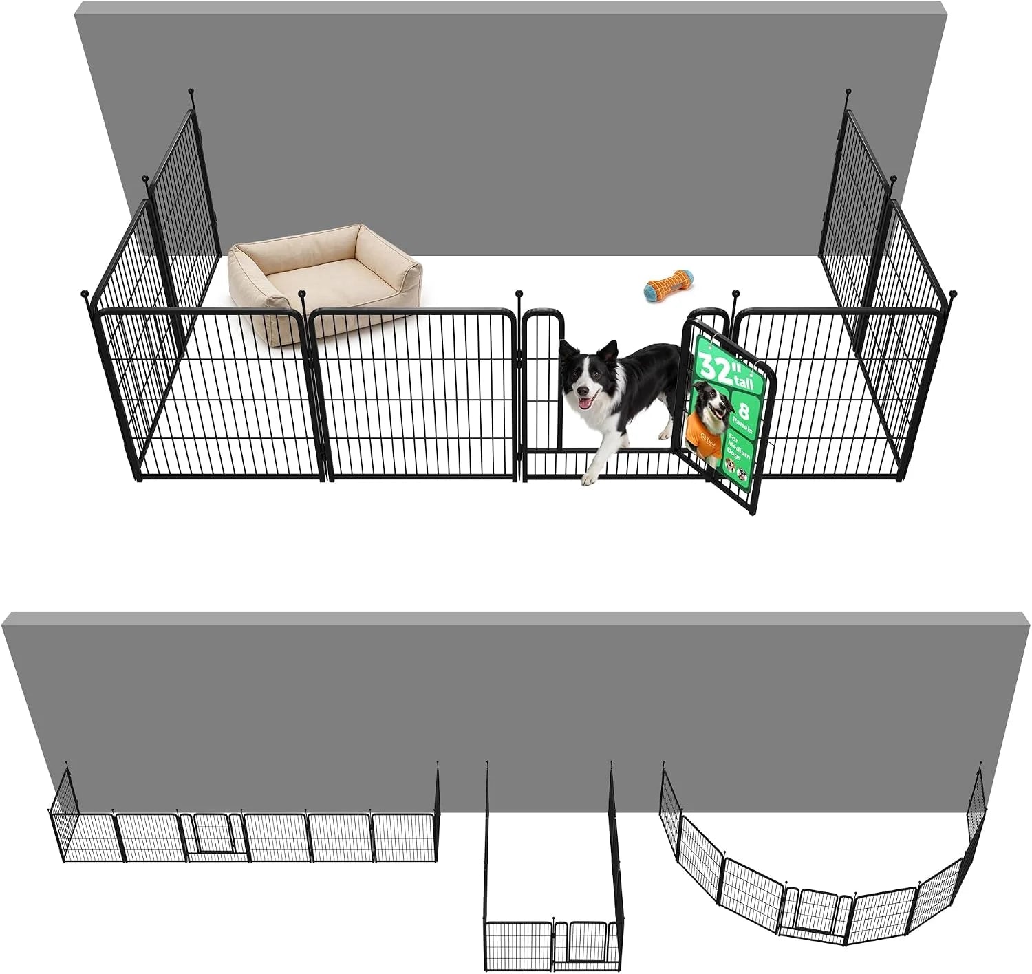 Discount Rollick Dog Playpen, Indoor, 24 H, 8 Panels - Image 72