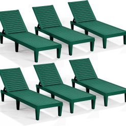 Lumi Discount Nestl Lounge Chair Outdoor, Tanning Chair, Chaise Lounge Outdoor Set of 2, 5 Adjustable Positions
