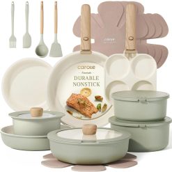 Alternative view of Lumi Discount CAROTE 21pcs Pots and Pans Set, Nonstick Cookware Set Detachable Handle