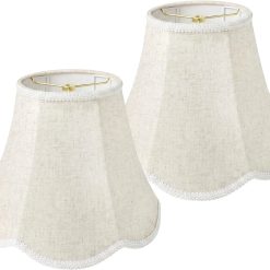 Discount Beige Scalloped Lamp Shades Set of 2
