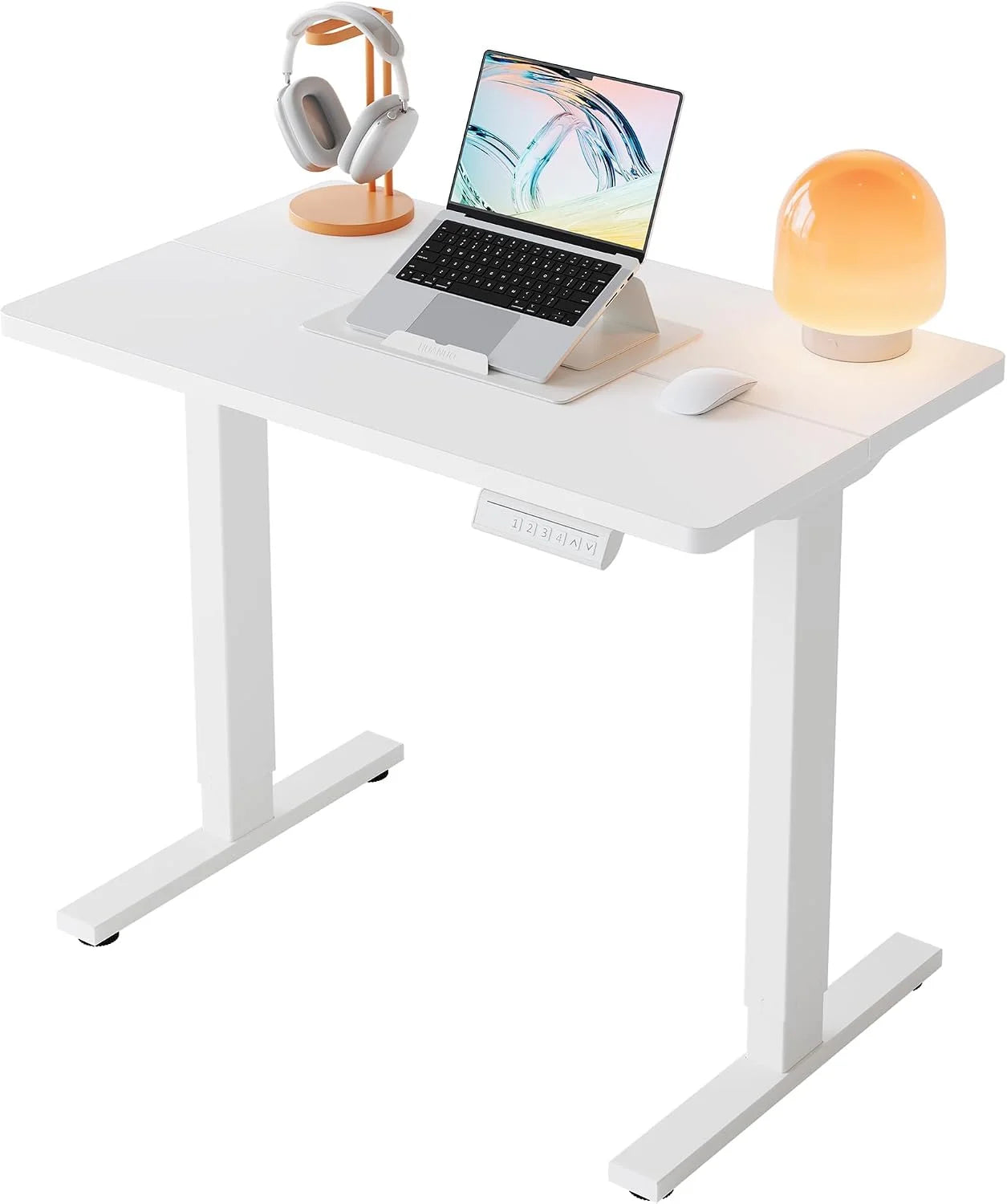 Lumi Discount HUANUO 32 Small Electric Standing Desk Adjustable Height, 4 Memory Height Settings - Image 29