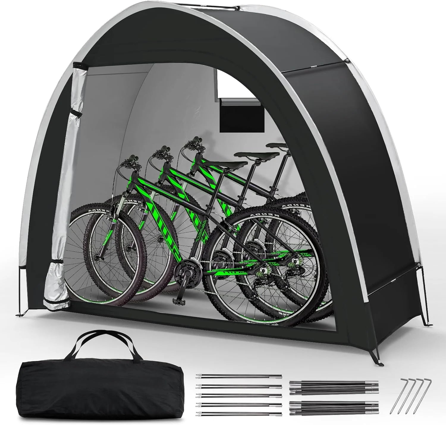 Discount Dikutar Bike Storage Tent, PU5000 Waterproof Outdoor Shed for 2 Bikes