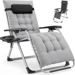 Alternative view of Lumi Discount NEWBULIG Zero Gravity Chair, Folding Patio Recliner with Cup Holder Trays