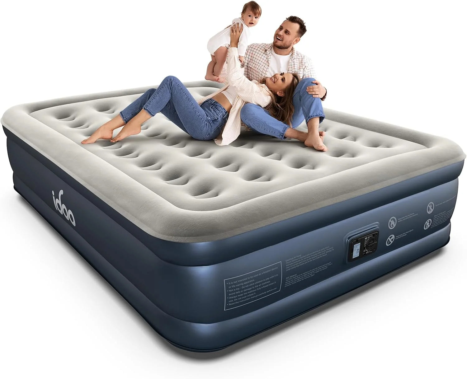 Lumi Discount Queen Air Mattress with Built in Pump, 18 Raised Comfort Inflatable Blow up Mattress, Upgraded Support Structure - Image 10