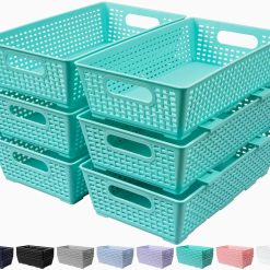 Alternative view of Discount Woven Plastic Basket, Storage Bins for Cabinet, Closet, Shelf