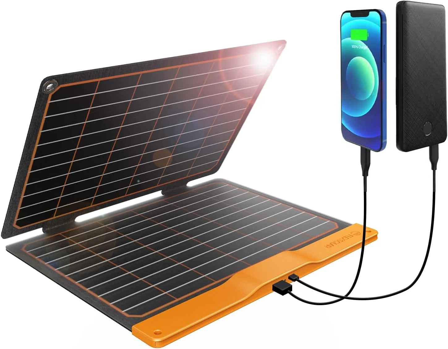 Lumi Discount FlexSolar 100W Portable Solar Panels Chargers with PD3.0 USB-C, QC3.0 USB-A and DC Outputs Foldable IP67 Waterproof - Image 2