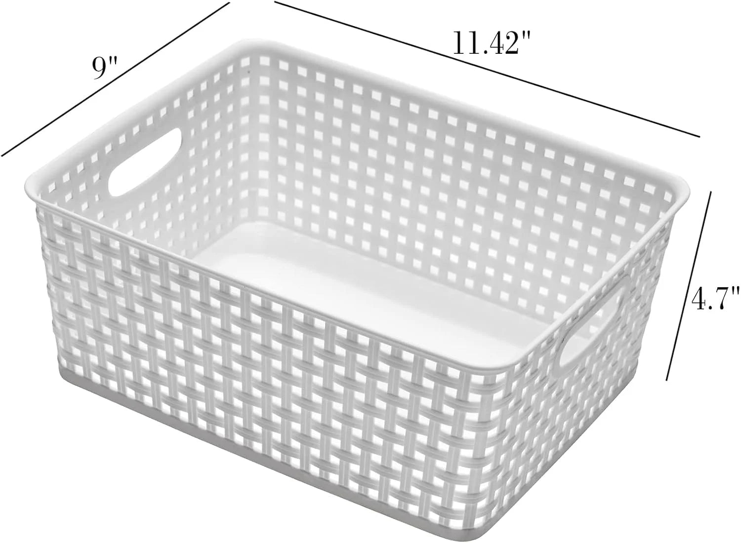Discount Storage Baskets, 11.4X8.9X4.7, Pack of 4 (White) - Image 3