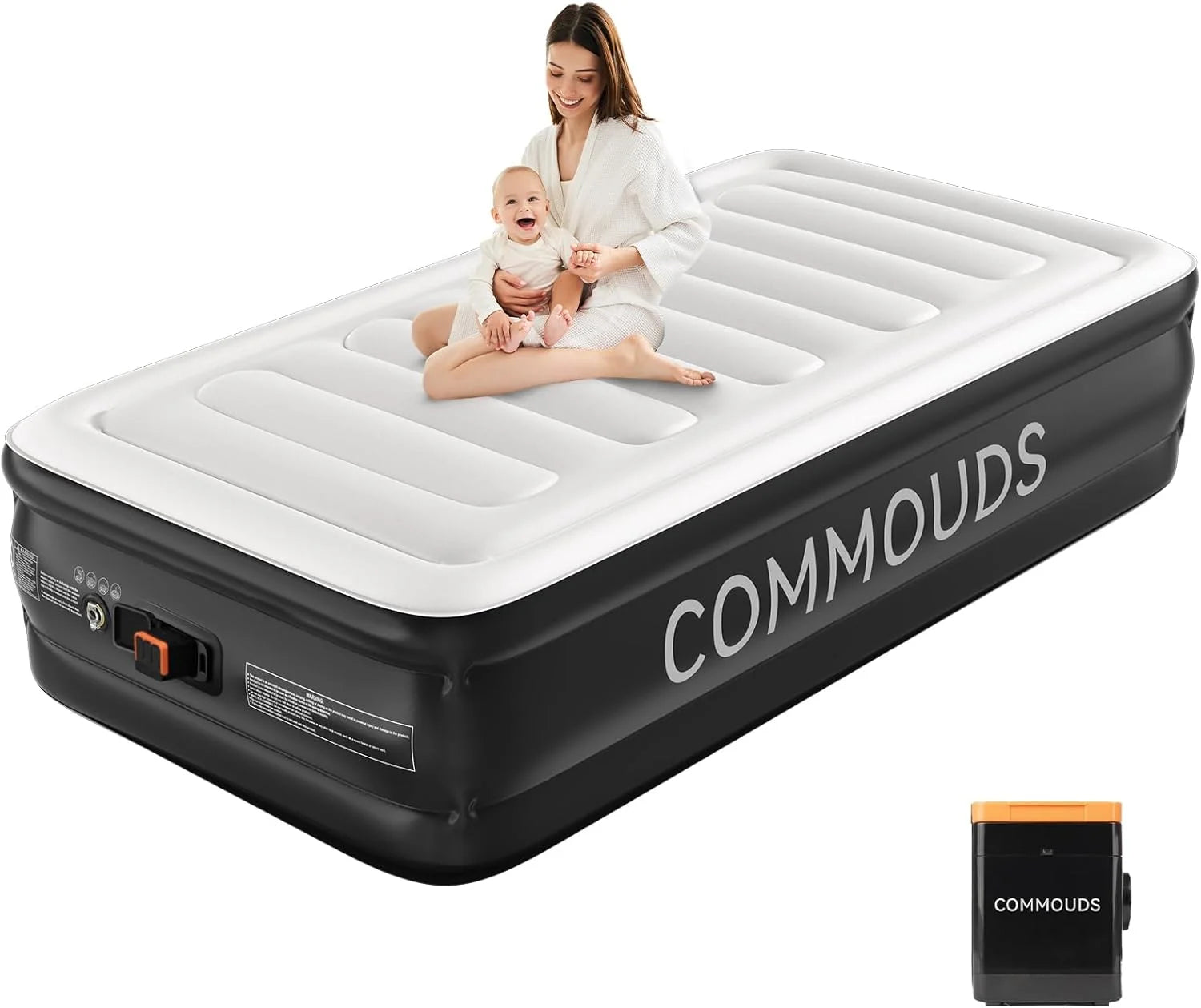 Discount COMMOUDS Queen Air Mattress with 2000mAh Battery Powered Pump, 18 Raised Inflatable Mattress, Portable Blow up Mattress - Image 4