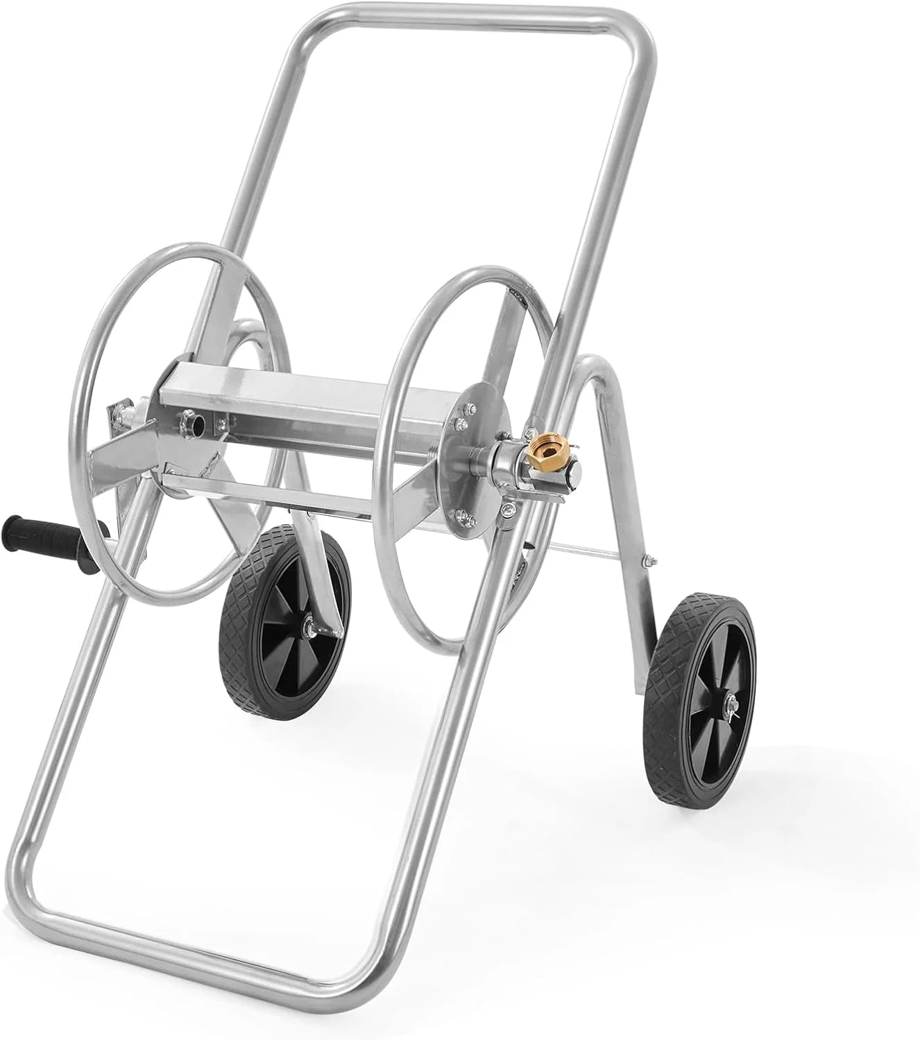 Lumi Discount Hose Reel Cart, Hold Up to 250 ft of 5/8鈥欌€?Hose, Garden Water Hose Carts Mobile Tools with 4 Wheels
