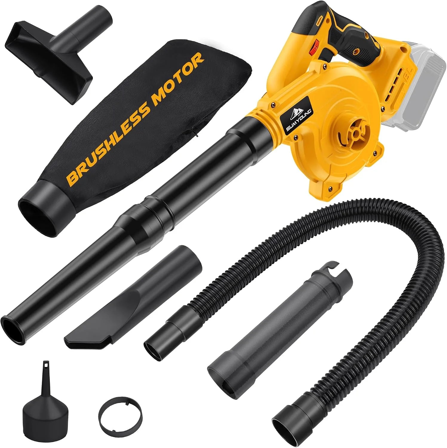 Lumi Discount Cordless Leaf Blower for Dewalt 20V Battery, Electric Jobsite Air Blower with Brushless Motor
