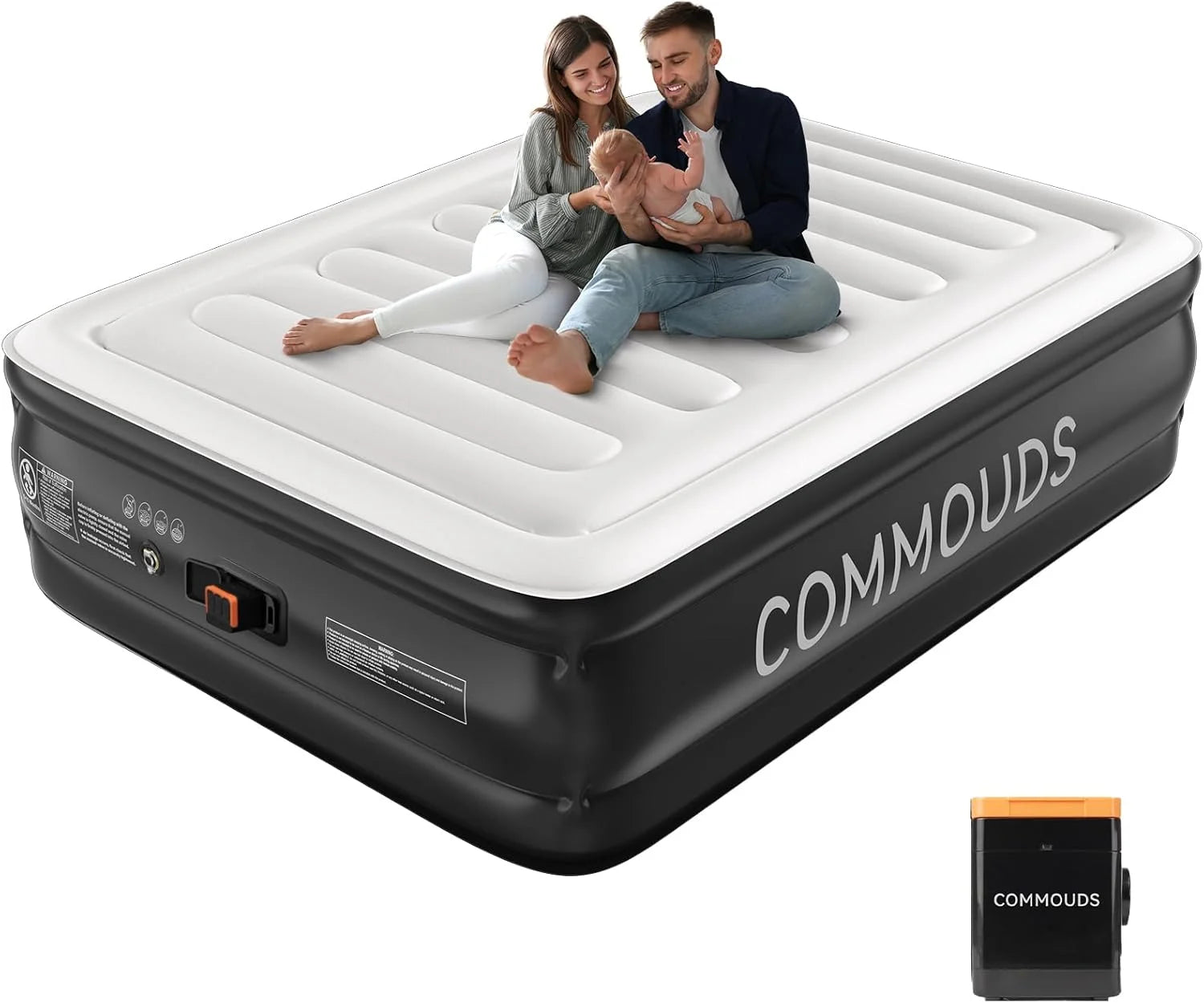 Discount COMMOUDS Queen Air Mattress with 2000mAh Battery Powered Pump, 18 Raised Inflatable Mattress, Portable Blow up Mattress - Image 3