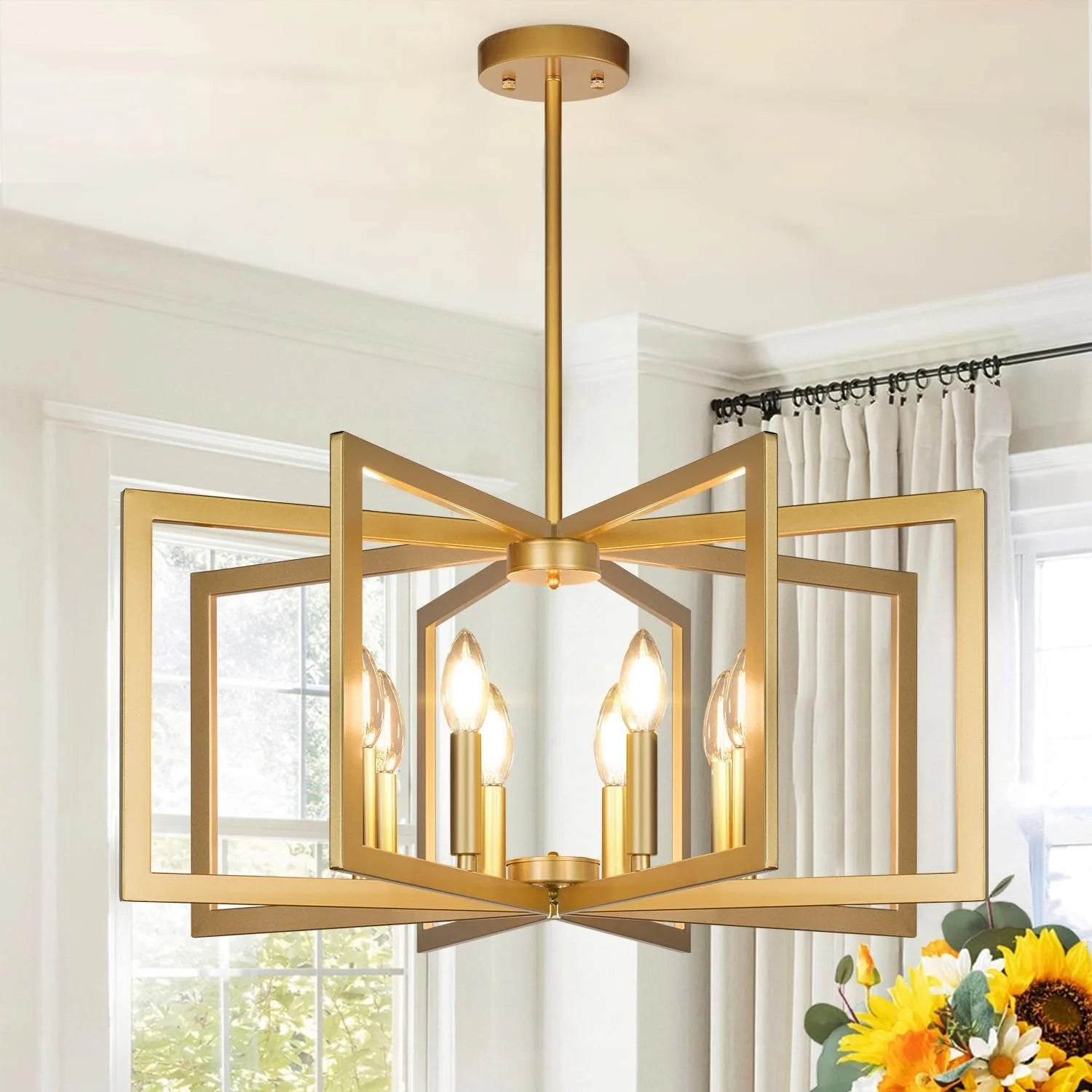 Discount 25-61 Height Adjustable Modern Matte Black Chandelier for Dining Room - Image 12