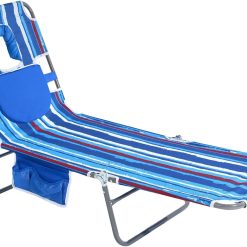 Lumi Discount Lay Flat Tanning Chair, Face Down Lounger, 5-Position Reclining, Heavy-Duty 300 lb Capacity