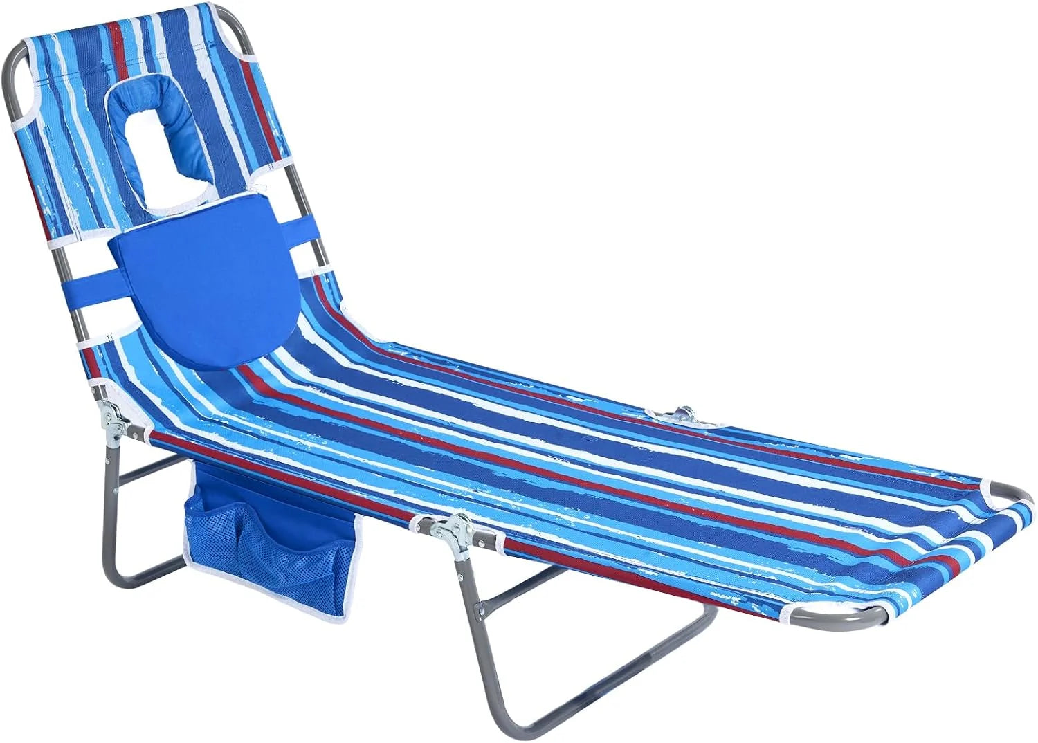 Lumi Discount Lay Flat Tanning Chair, Face Down Lounger, 5-Position Reclining, Heavy-Duty 300 lb Capacity