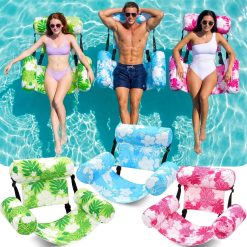 Discount 3 Pack Inflatable Pool Floats Chairs Adult Floating Lounge Chair Adjustable Hammock Water Floating Chair
