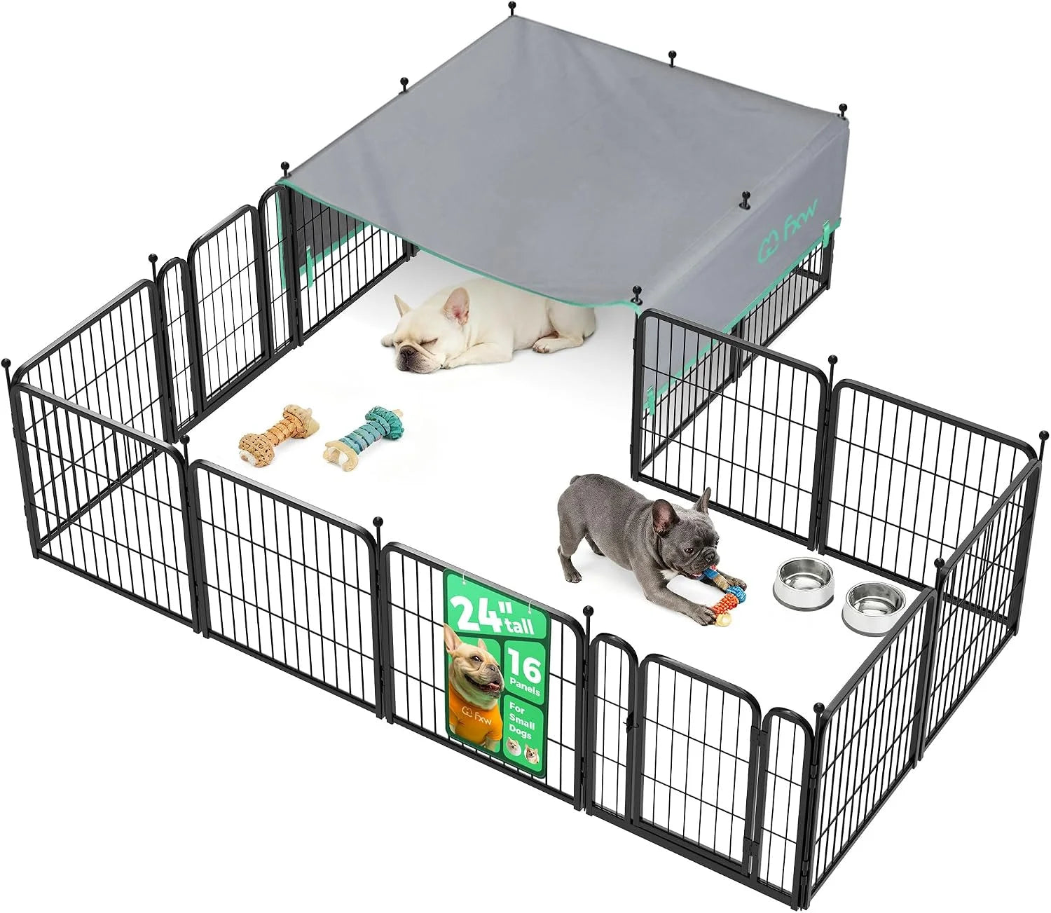 Discount Rollick Dog Playpen, Indoor, 24 H, 8 Panels - Image 32