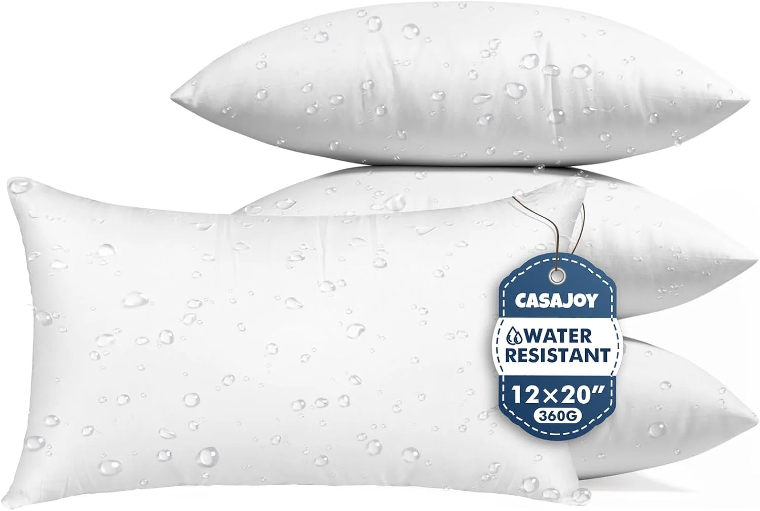 Lumi Discount CASAJOY Set of 2 12×20 Outdoor Pillows,Water Resistant Lumbar Pillow Insert - Image 9