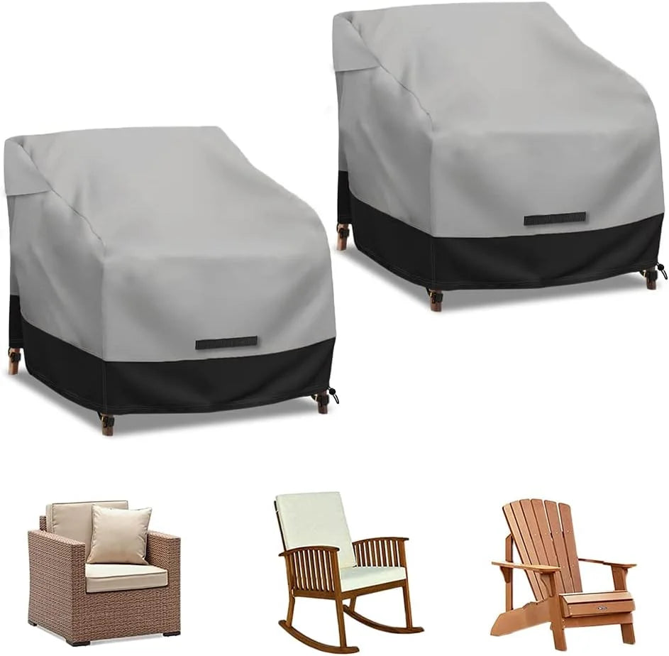 Discount zenicham Patio Swivel Chair Cover Waterproof 2 Pack, 600D Heavy Duty Outdoor Furniture Covers for Universal Lawn/Deck/Garden/Backyard Fits up 36