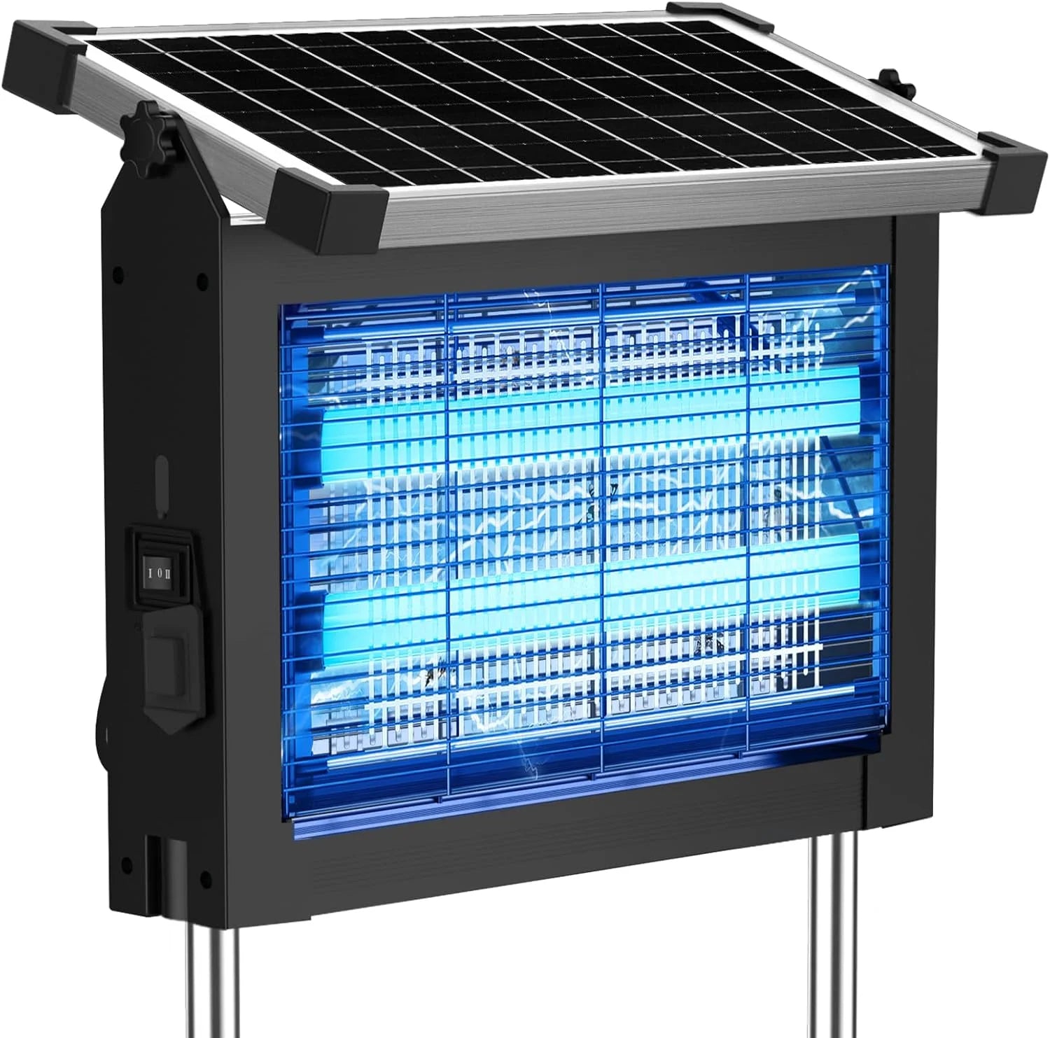 Lumi Discount Bug Zapper Outdoor, 4500V Mosquito Zapper Waterproof with Panel Sensor Electric Fly Zapper Rechargeable Mosquito