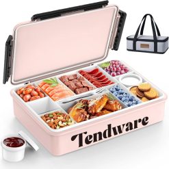 Alternative view of Lumi Discount Chilled Portable Snackle Box Container with Ice Pack, Divided Serving Tray with Insulated Bag, Beach Essentials for Summer