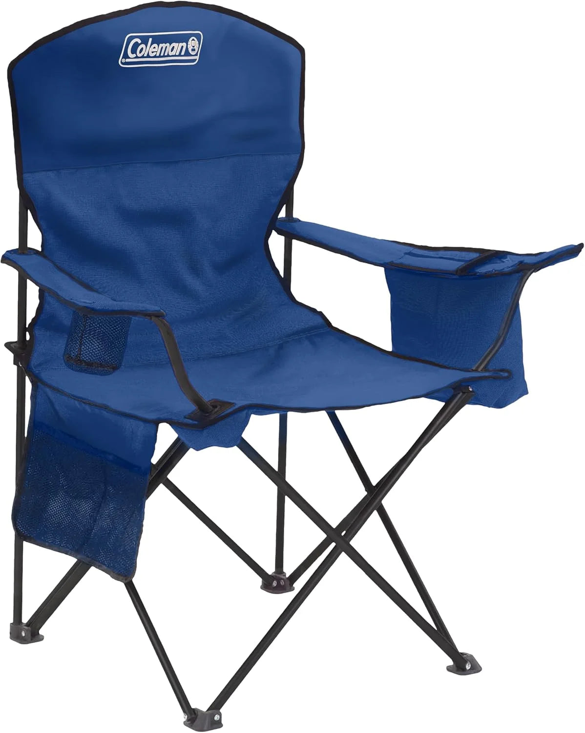 Lumi Discount Coleman Portable Camping Chair with 4-Can Cooler, Cushioned Seat & Back with Side Pockets & Cup Holder - Image 2