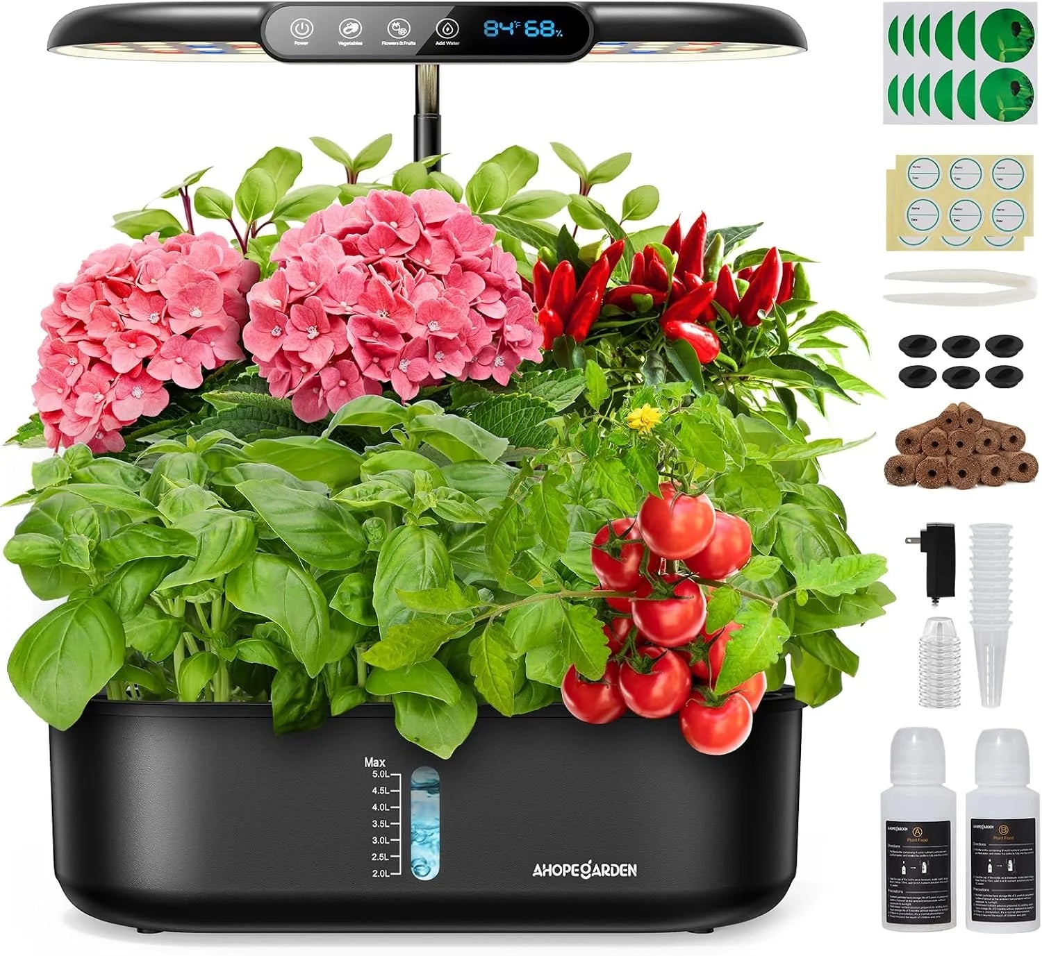Lumi Discount Hydroponics Growing System Herb Garden: 10 Pods Indoor Garden Kit with LED Grow Light and Smart Temp - Image 2