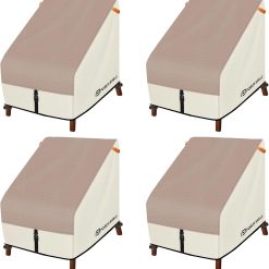 Discount Shield Patio Chair Covers -Waterproof Outdoor Lounge Deep Seat Lawn Chair Cover " 30W x 33D x 34H inch, Beige