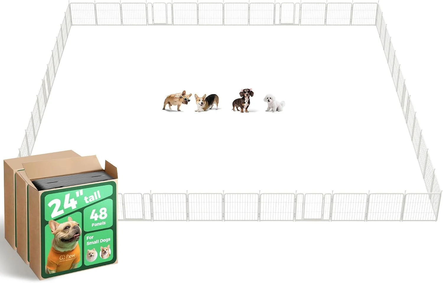 Discount Rollick Dog Playpen, Indoor, 24 H, 8 Panels - Image 40
