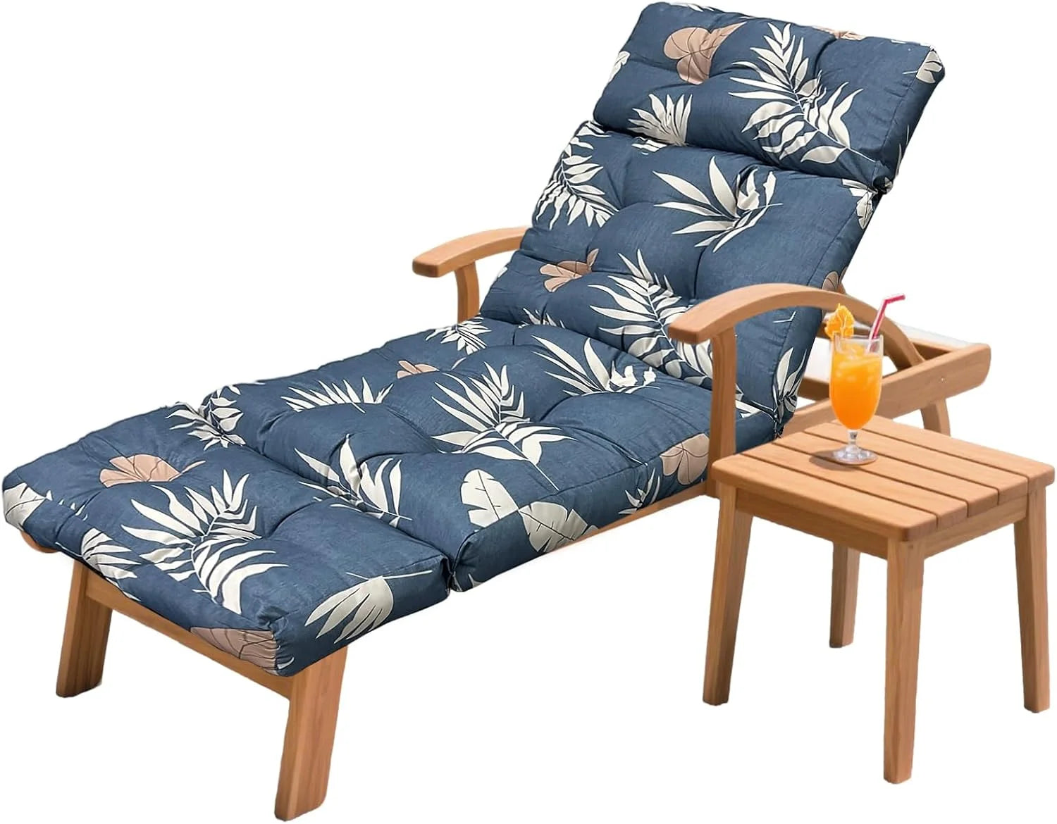 Lumi Discount HCyopin Outdoor Chaise Lounge Chair Cushion 75.1 x 23.6 x 4.7in, Waterproof Replacement Cotton Patio Thickened Pool Lounge Chair Cushion