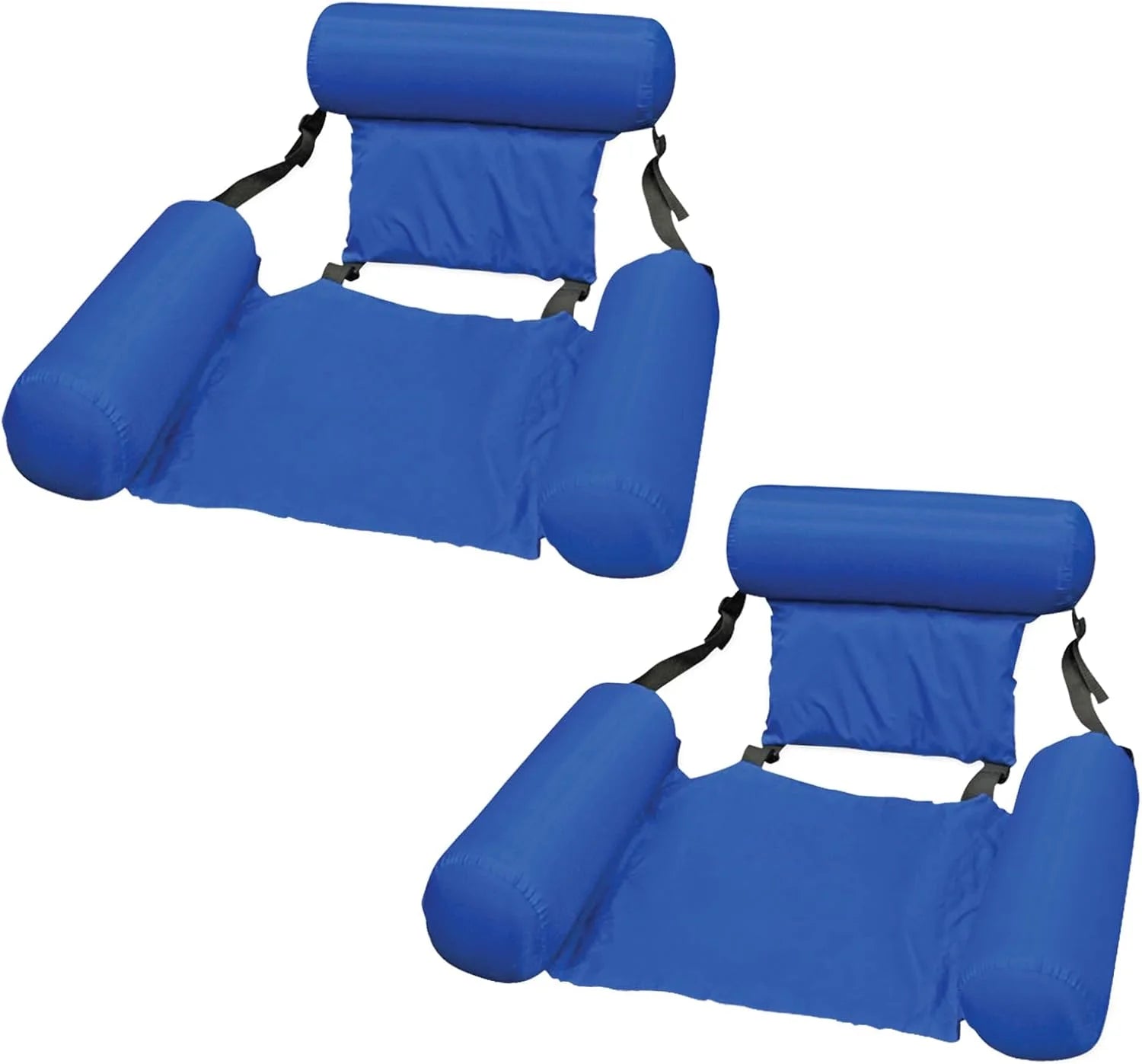 Discount 2-Pack Water Chair Inflatable Pool Float Lounges for Adults, Adjustable Reclining Water Chairs for Pool