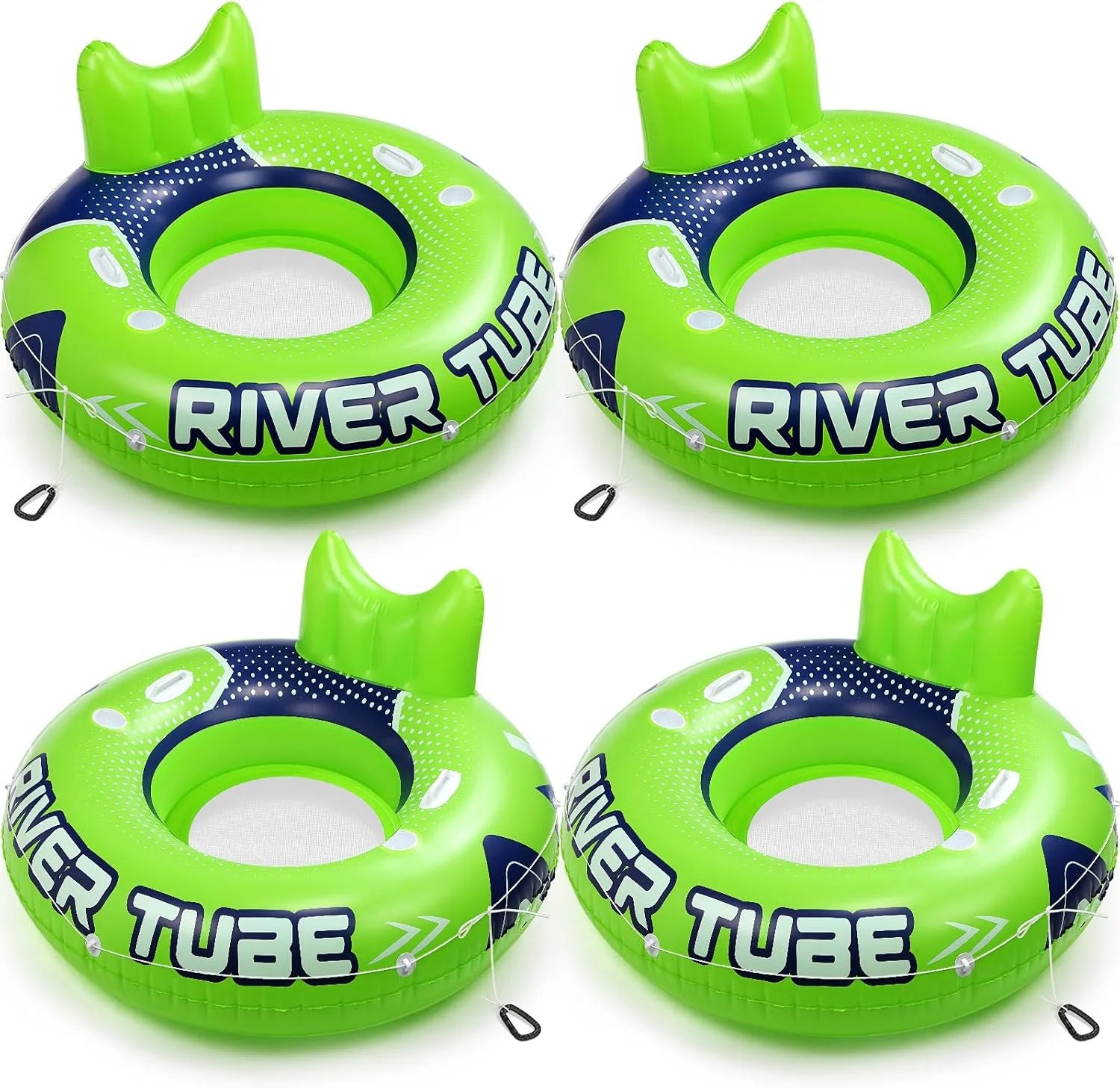 Discount Glimin 2 Pcs Green Blue 53 Heavy Duty River Tube Float Inflatable Pool Floating Tube for Adult Large River Raft Water - Image 8
