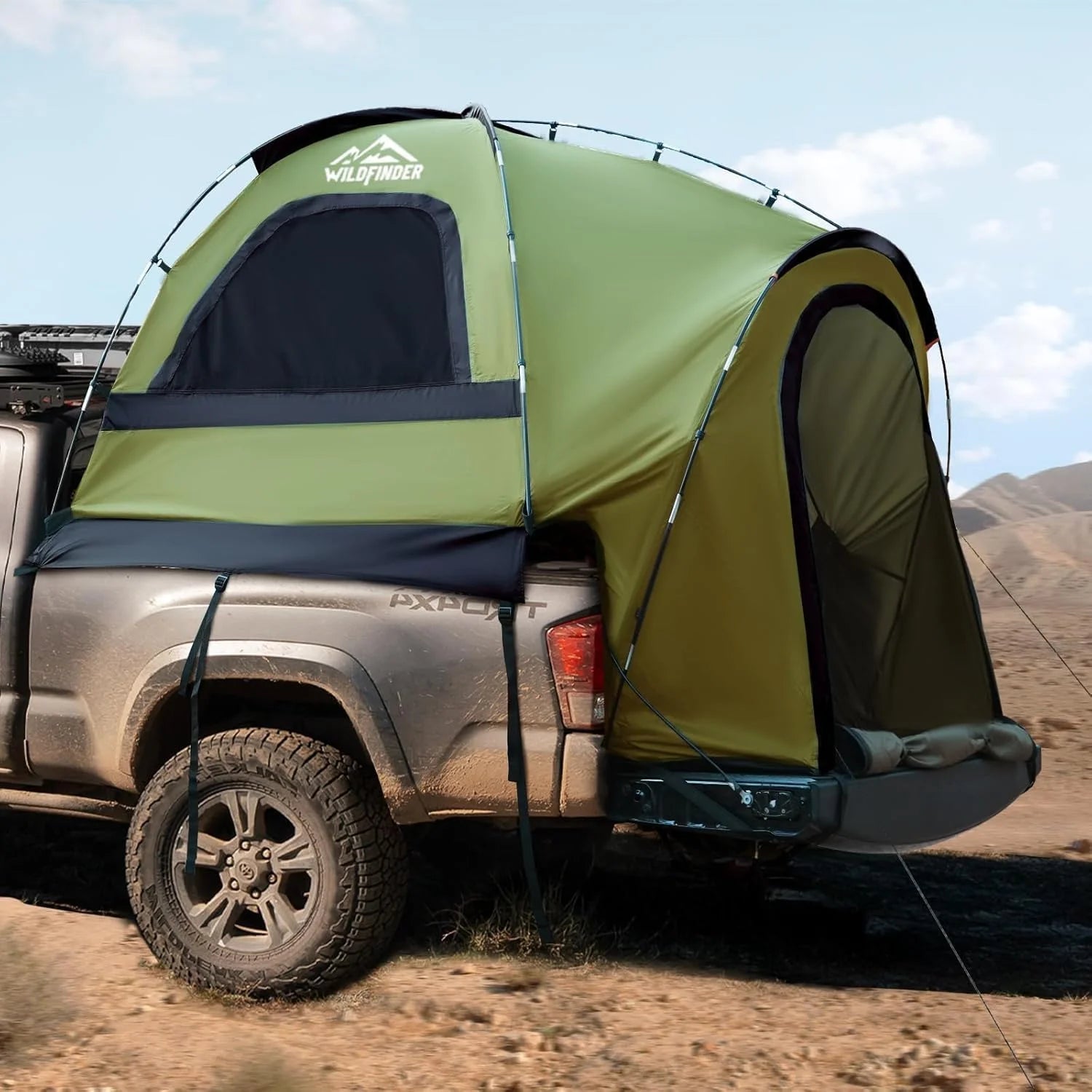 Discount Truck Bed Tent, Waterproof PU3000mm Pickup Truck Tent for Camping 5.5-6.0 Ft Bed, 2-3 Person Sleeping Truck Tent - Image 2